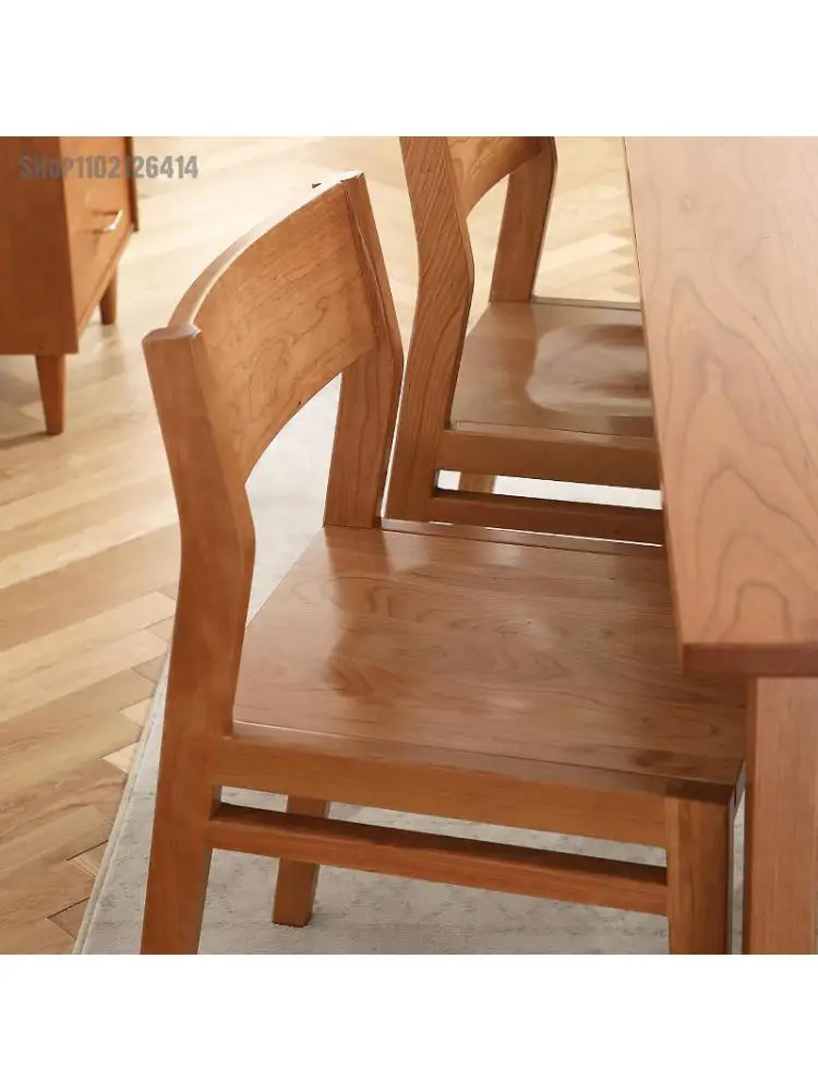 Kirjutuslaua tool kõik täispuidust söökla juhataja Põhjamaade minimalistlik Jaapani logi tamm, kirss, puit tagasi tooli
