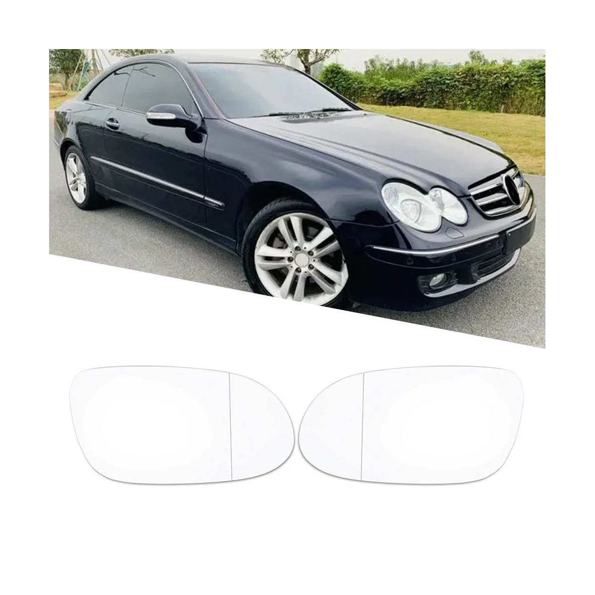 1Pair Pool Tiiva Rearview Mirror Soojendusega Objektiivi Klaasi 2088100121 2088100421 jaoks Mercedes-Benz CLK SLK A-Klassi 1997-2008