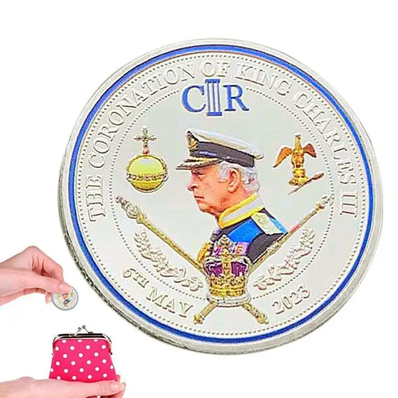 Kuningas Charles III Metallist mälestusmünte Briti Kuningliku Kuningas UK Challenge Mündid Võtmehoidja Käsitöö Üksikasjadega